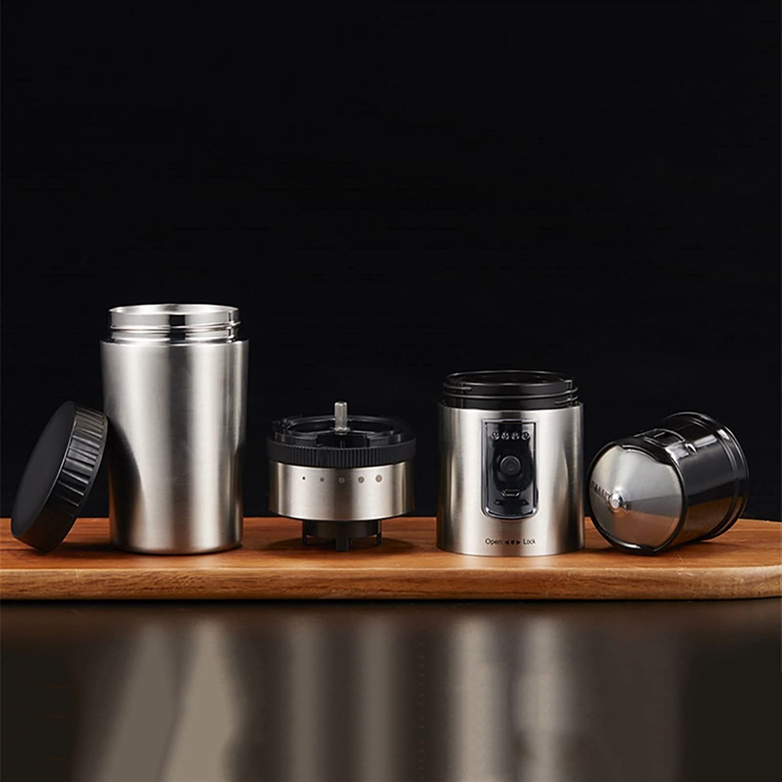 Macchine da caffè Macchina per caffè portatile Macchina per caffè espresso multifunzione Macinacaffè elettrico Ricarica USB Acciaio inossidabile per macchine per caffè espresso automatiche per auto