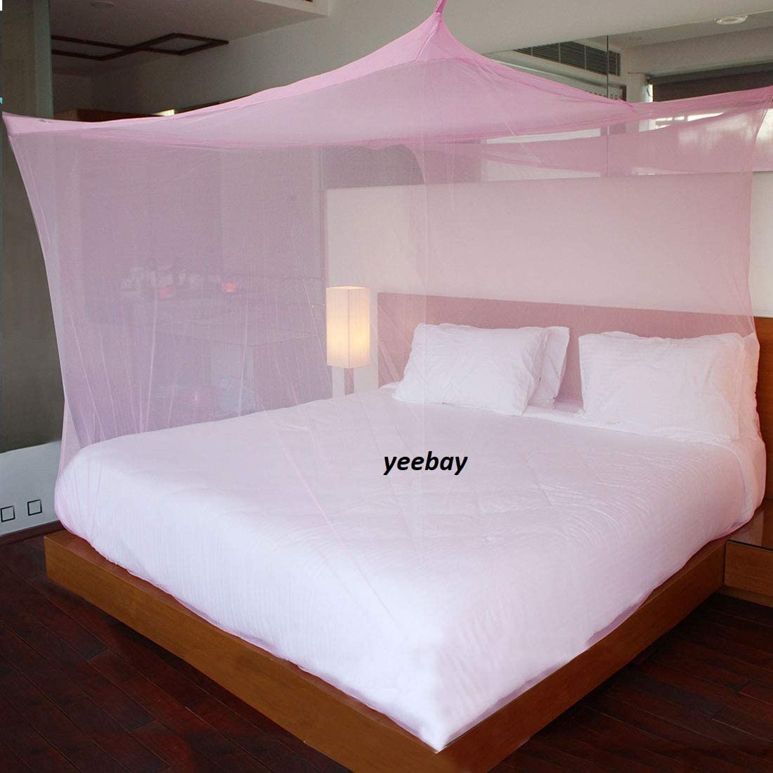 Yeebay Rectangular Shape Soft Mosquito Net (Macchardani) for Single & King Size Bed | Lightweight Foldable Mosquito Netting Protection for Baby / Adults | Pink - 6 x 6 Ft (B09XJ8358K) Amazon Price History, Amazon Price Tracker