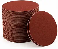 Kit 30 Disco De Lixa Com Fecho Autoadesivo Circular Sem Furo Para Lixadeira Madeira Metal Massa Corrida - 5" 125mm (120 Grãos)