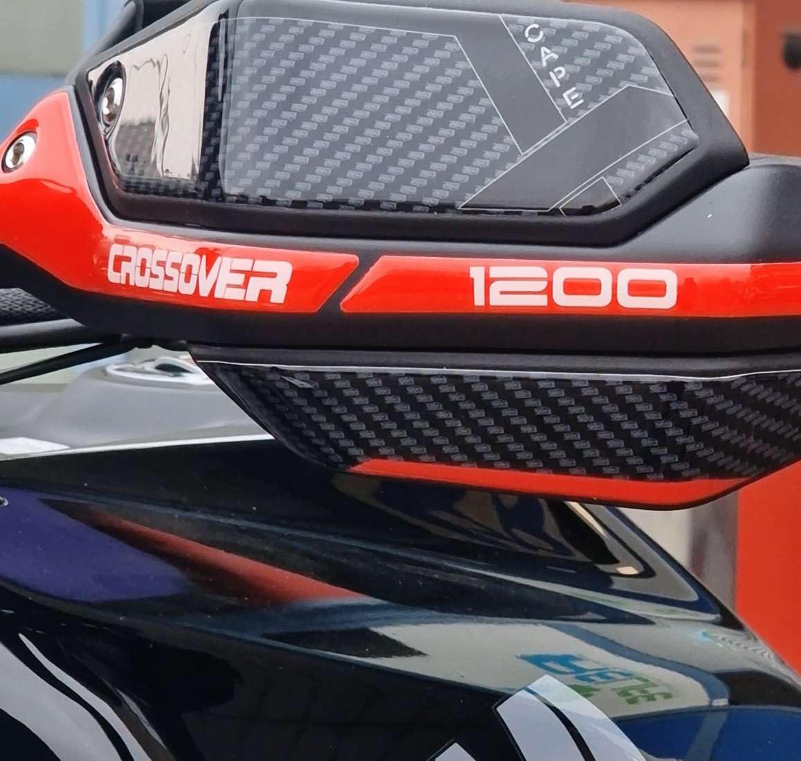 Resin Bike Adhesivos de Moto Compatibles con Moto Morini X-Cape 1200 2025-2026. Protección Paramanos de Choques y Arañazos de Moto. Pegatinas 3D Resinadas Made in Italy