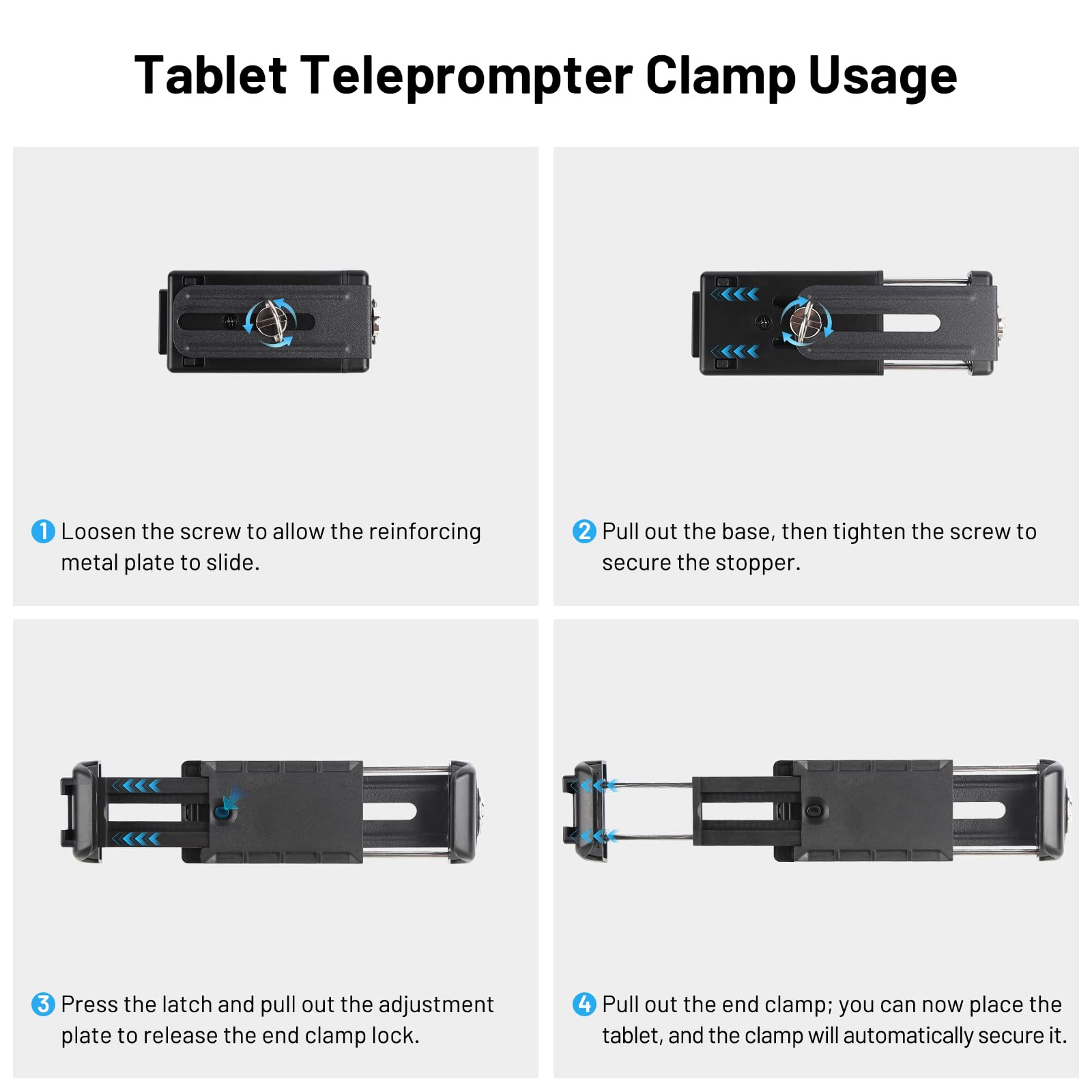 Desview Téléprompteur P8 pour smartphone, iPad, tablette, appareil photo, prompteur avec télécommande et application, sac de transport - Idéal pour l'enseignement en ligne, les flux en direct et le