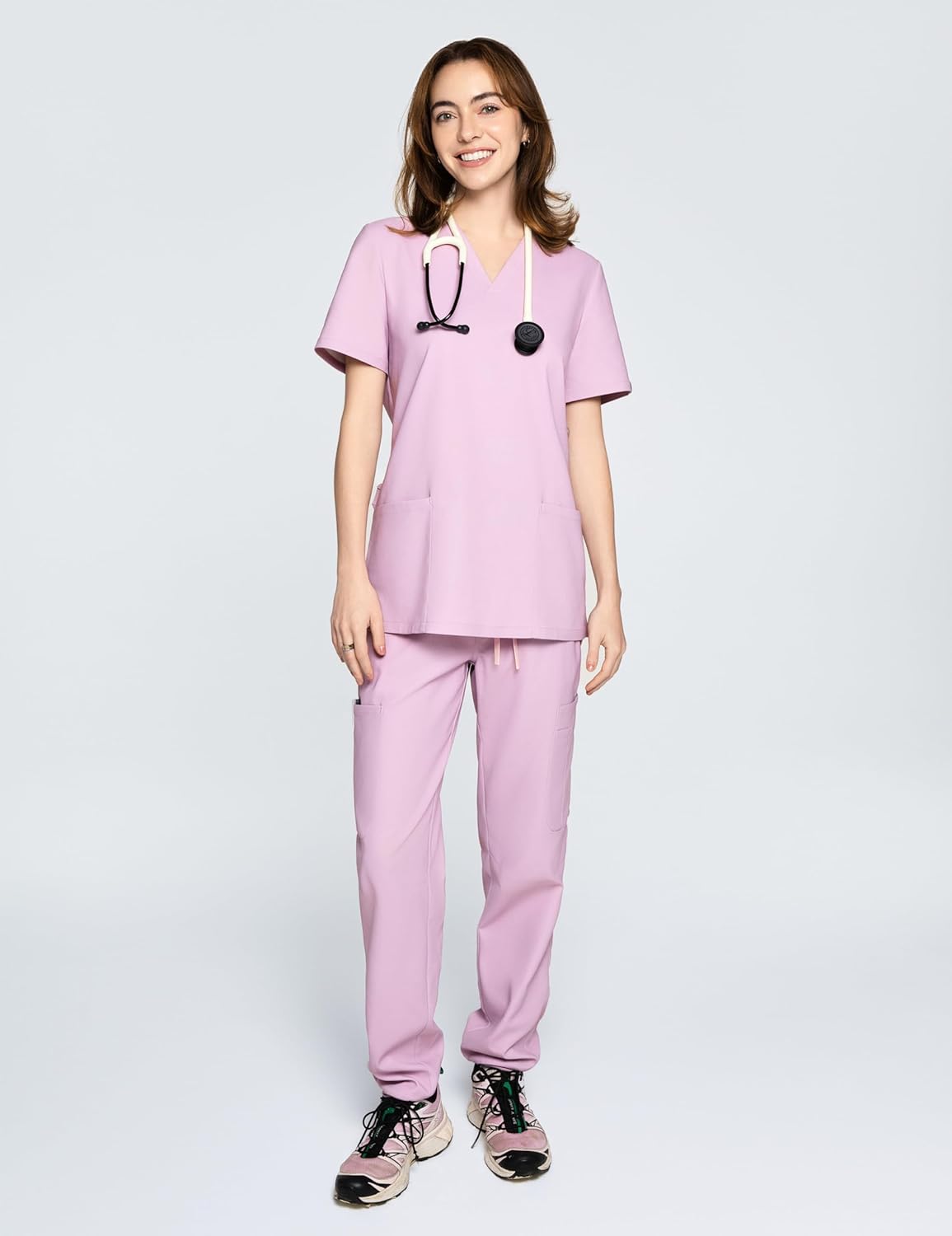 Cecily Women's Cargo Jogger Scrub Pants – 8 Pockets, High Stretch, Easy Care, Classic Fit - Image 3