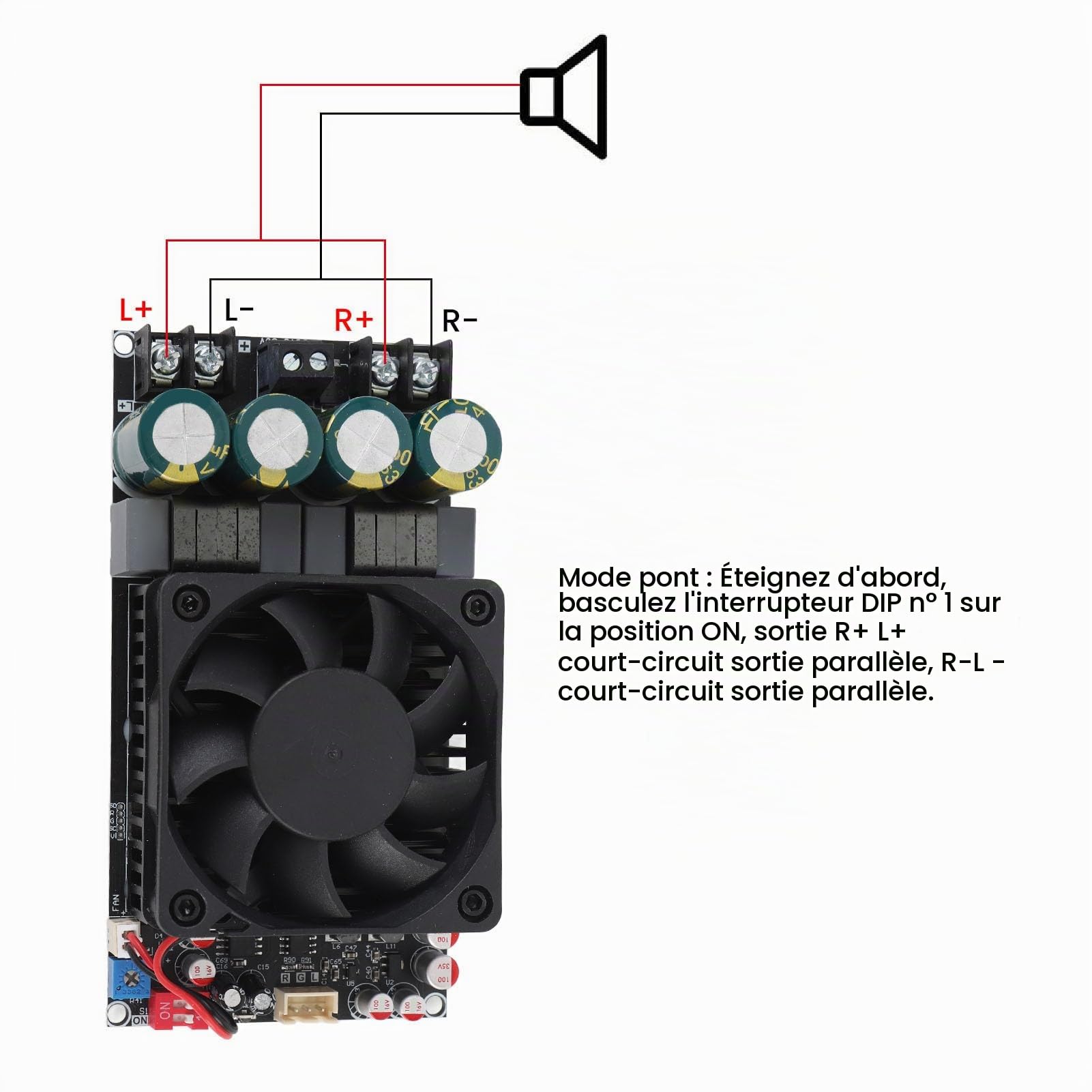 ZK-3002 Amplificateur Board TPA3255 Puce Pure BACE STAGE POWERTAGE STAGE HAUTE PUISSANCE Stéréo 300WX2 Bridge Mono