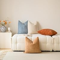 Vista 6 de LANANAS Fundas de almohada neutrales para sofá de 18x18 pulgadas Juego de 4 fundas de almohada decorativas estilo granja boho para sala de estar