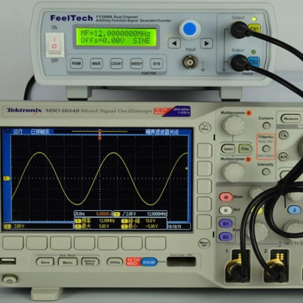 FY3200S 6/12/20/24/25MHz Digital DDS Dual-channel Function Signal Source Generator Arbitrary Waveform/Pulse Frequency Meter（FY3200S 6M）