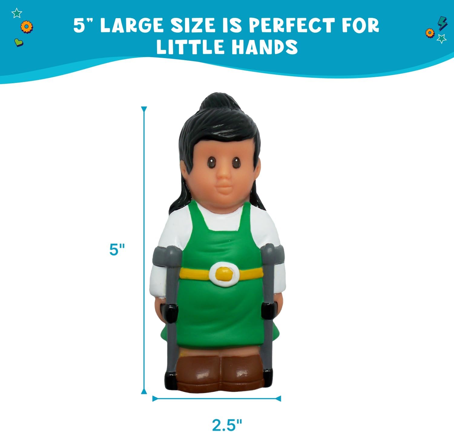 Get Ready Kids Friends with Disabilities Play Figures Set | 5 Inch Multicultural Diversity Toys for Toddlers & Preschool | Inclusive Classroom Figurines for Special Needs Awareness & Pretend Play