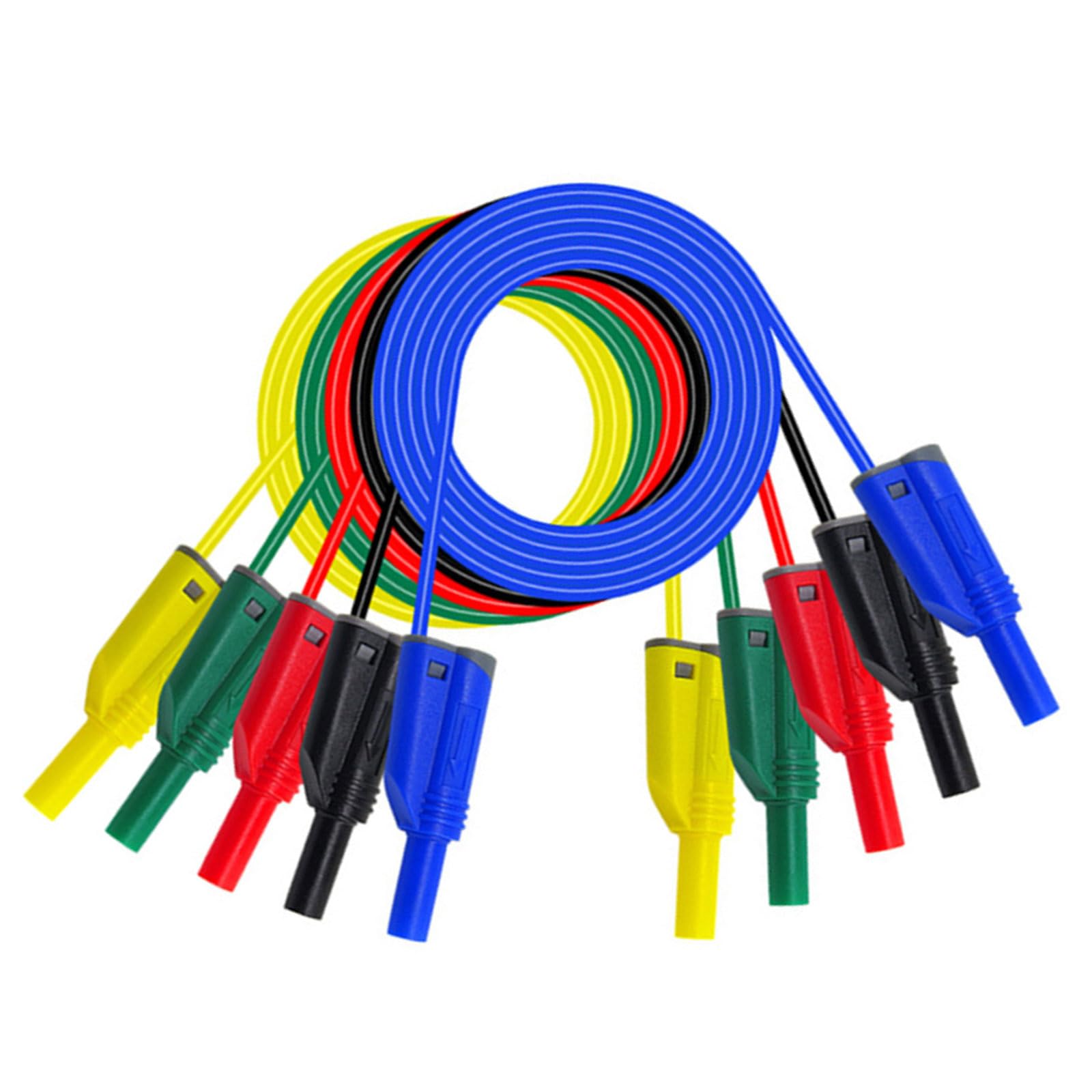 Msioytog 4Mm Banana Plugs Leads Secure Connection High Conductivity Strong 4Mm Banana Leads For Electronic Testing Secure Cord For Instrument