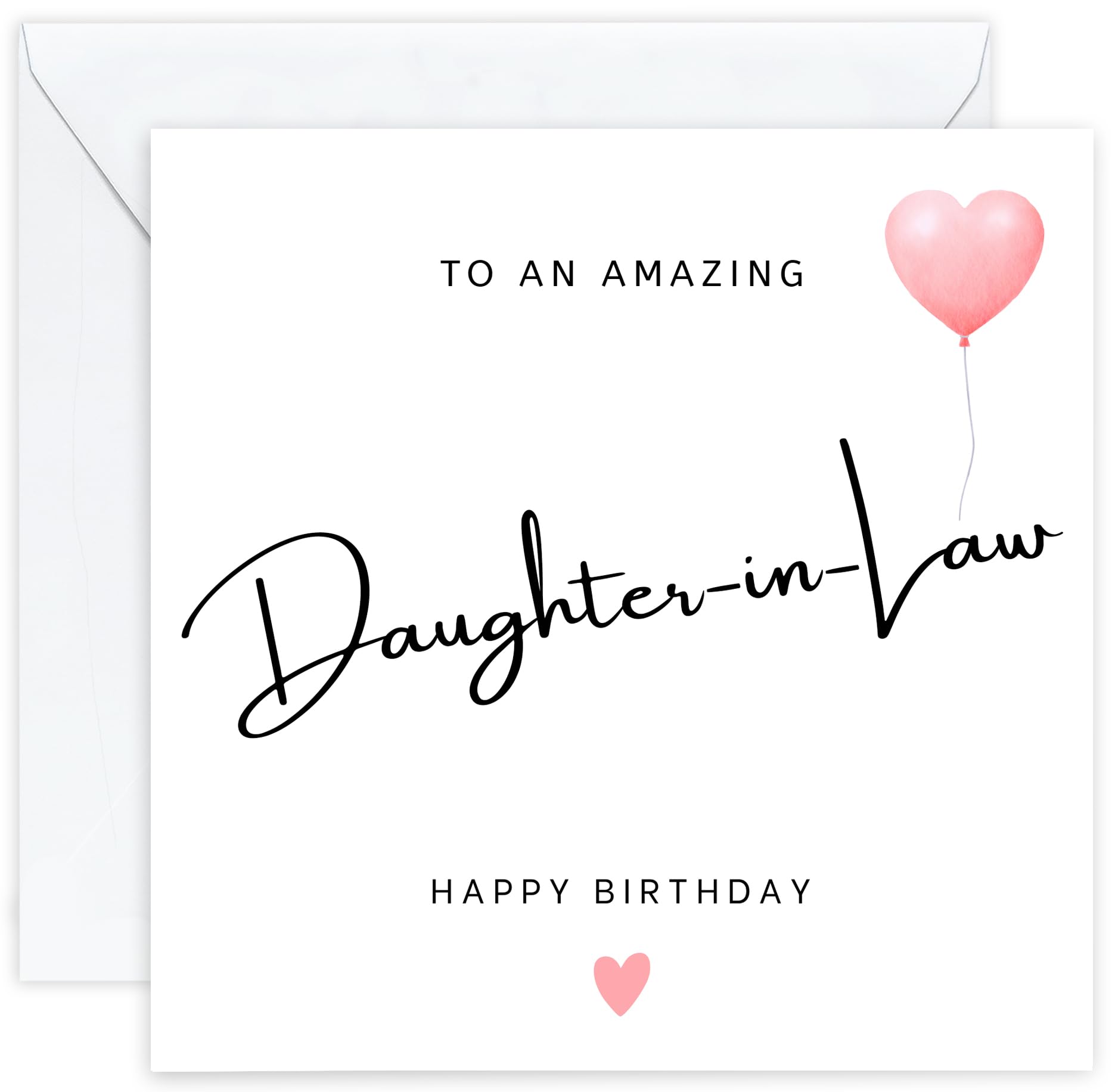 Personalised Daughter in Law Birthday Card – Elegant Birthday Card for Daughter in Law with Customised Message - Ideal from Mother in Law or from Father in Law (Daughter-in-Law)