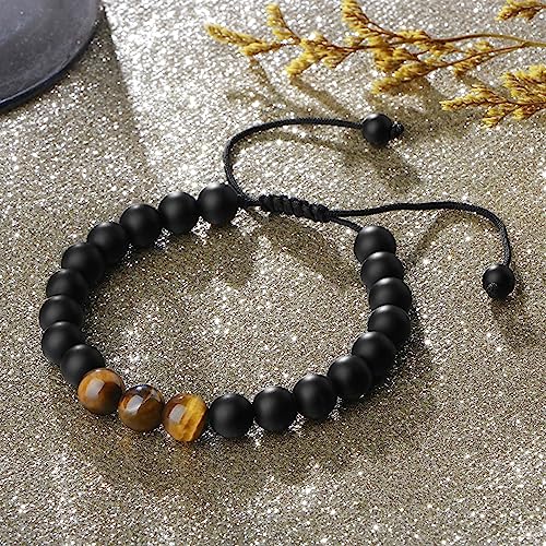 To Mens Gifts Bracelet for Dad Son My Man Boyfriend Husband Brother Grandson Grandpa Bonus Dad Nephew Uncle Birthday Father's Day Anniversary Graduation Christmas Gifts for Him Tiger Eye Mens Bracelet4