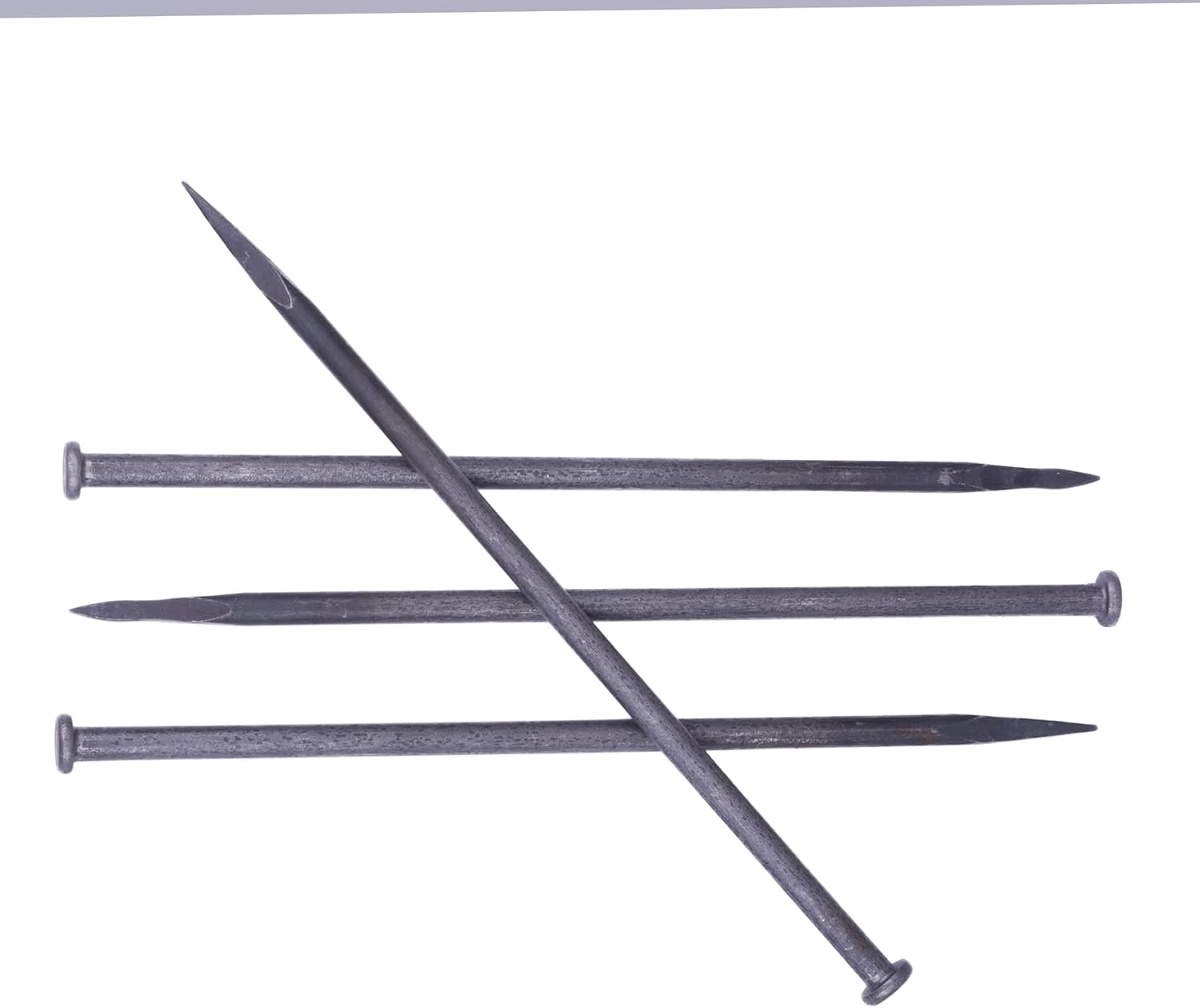 Metal Edging Spikes; 10 Count 12 Inch, Round Metal