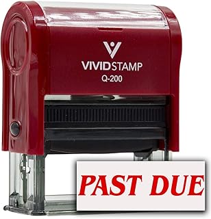 Past Due Office Self-Inking Office Rubber Stamp (Red) - M