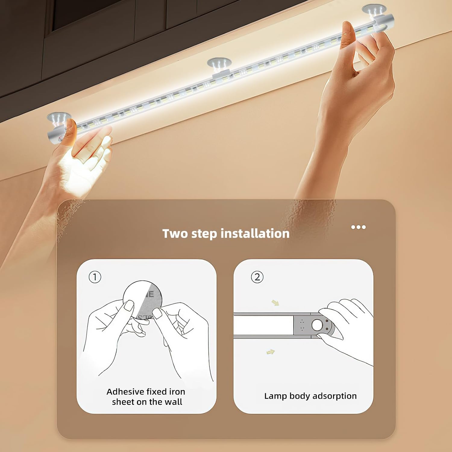 12V Interior LED Light Bar for Car,12V LED Light Strip 54 LEDs Lighting Super Bright 7000K White Color DIY Cabinet LED Light Strip for Car,Trailer,Motorhome,Van,RV