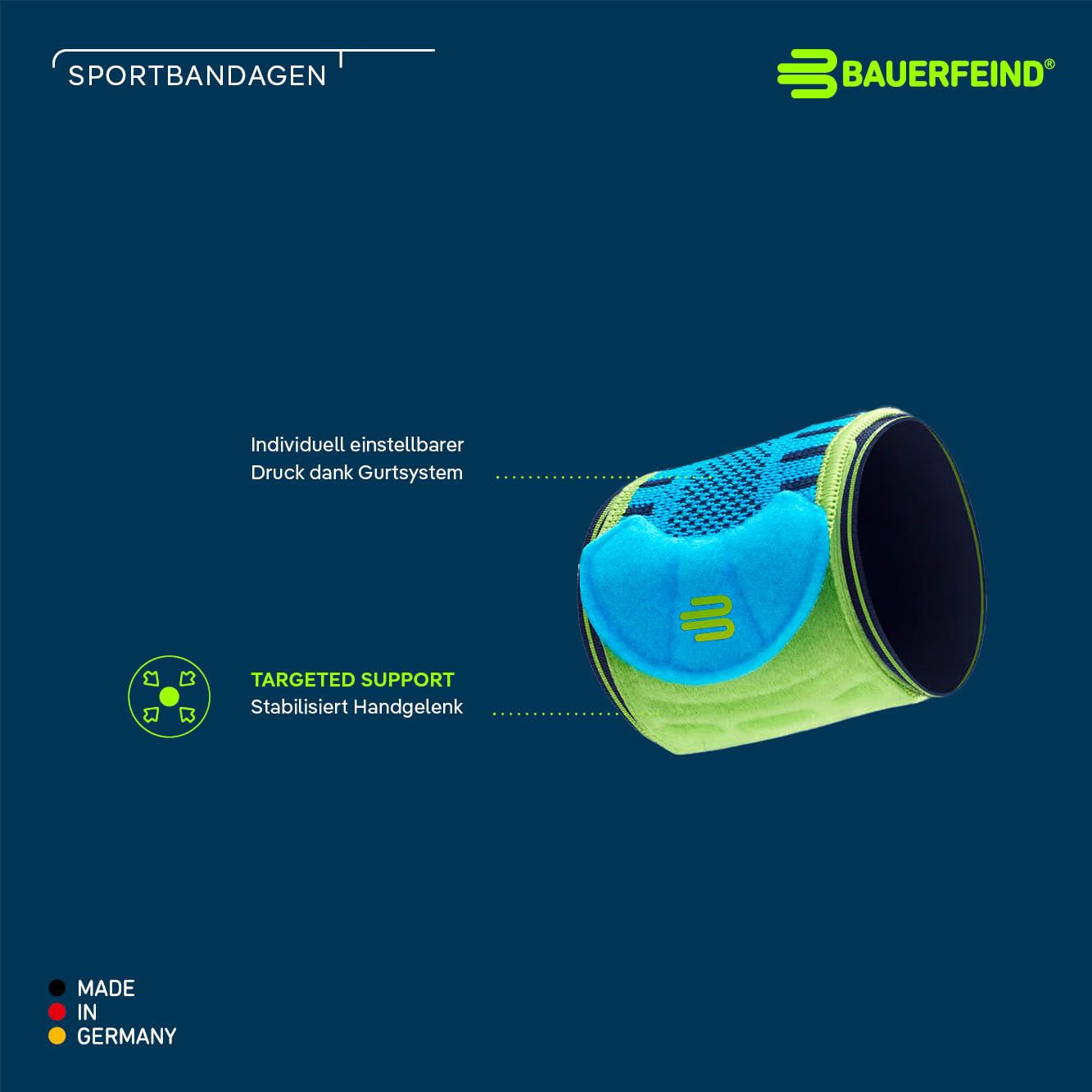 BAUERFEIND Handgelenkbandage „Wrist Strap“, 1 Handgelenk Bandage Fitness, Unisex