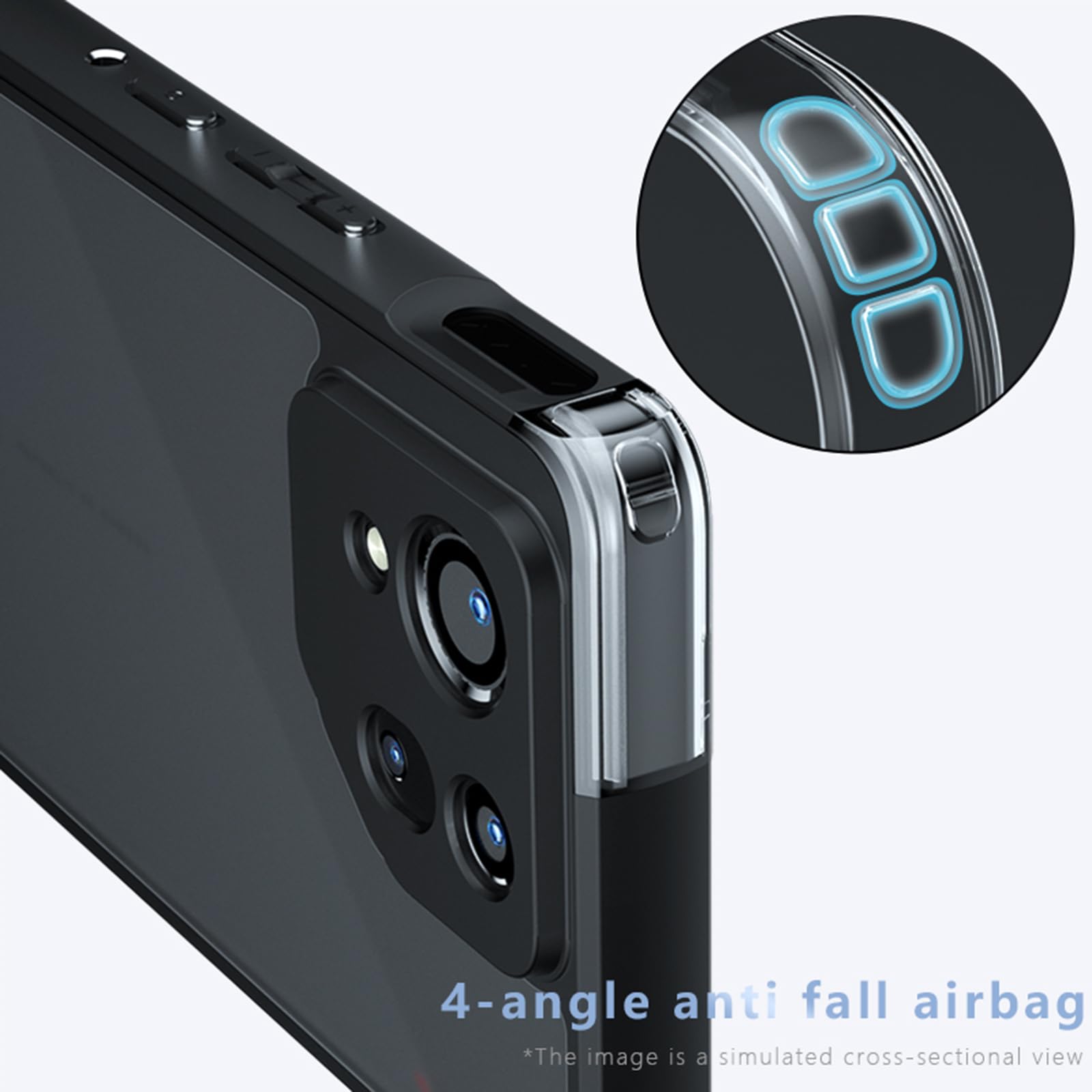 KNOXS Asus ROG Phone 8 Pro/Phone 8 için kılıf, yarı saydam mat