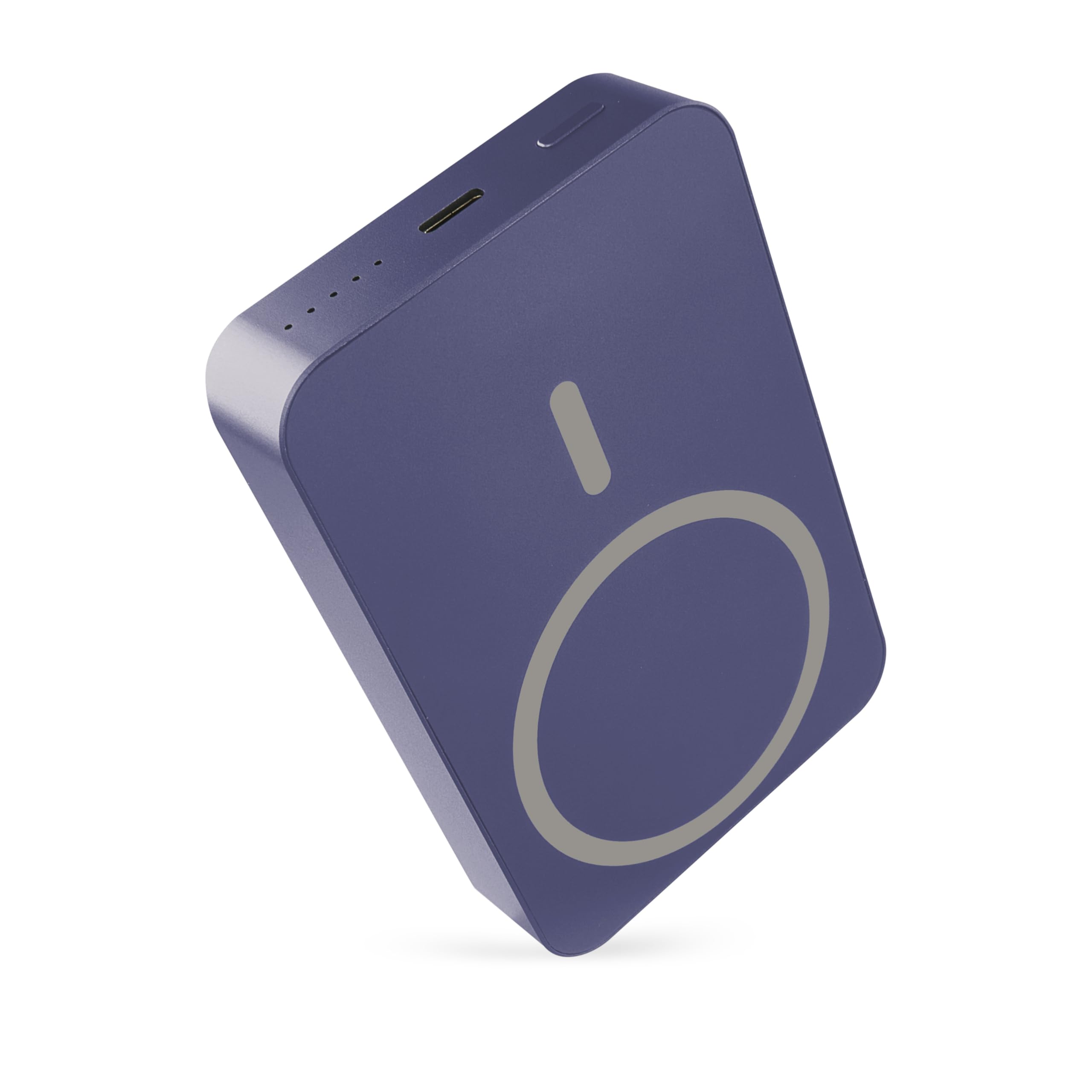 EMOS - Powerbank 10 000 mAh WI 1046 mit Magnet - magnetischer externer Akku mit Passthrough und Wireless-Charging - USB-C-Ausgang inkl. USB-Datenkabel - für iPhone, iPad, Smartphone, Tablet - blau