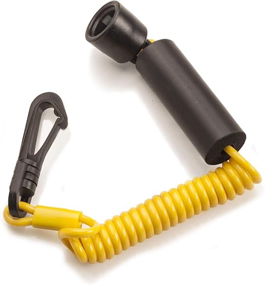 DESS Ignition Key Cap & Floating Lanyard Tether Replacement for SeaDoo Yellow Programmable