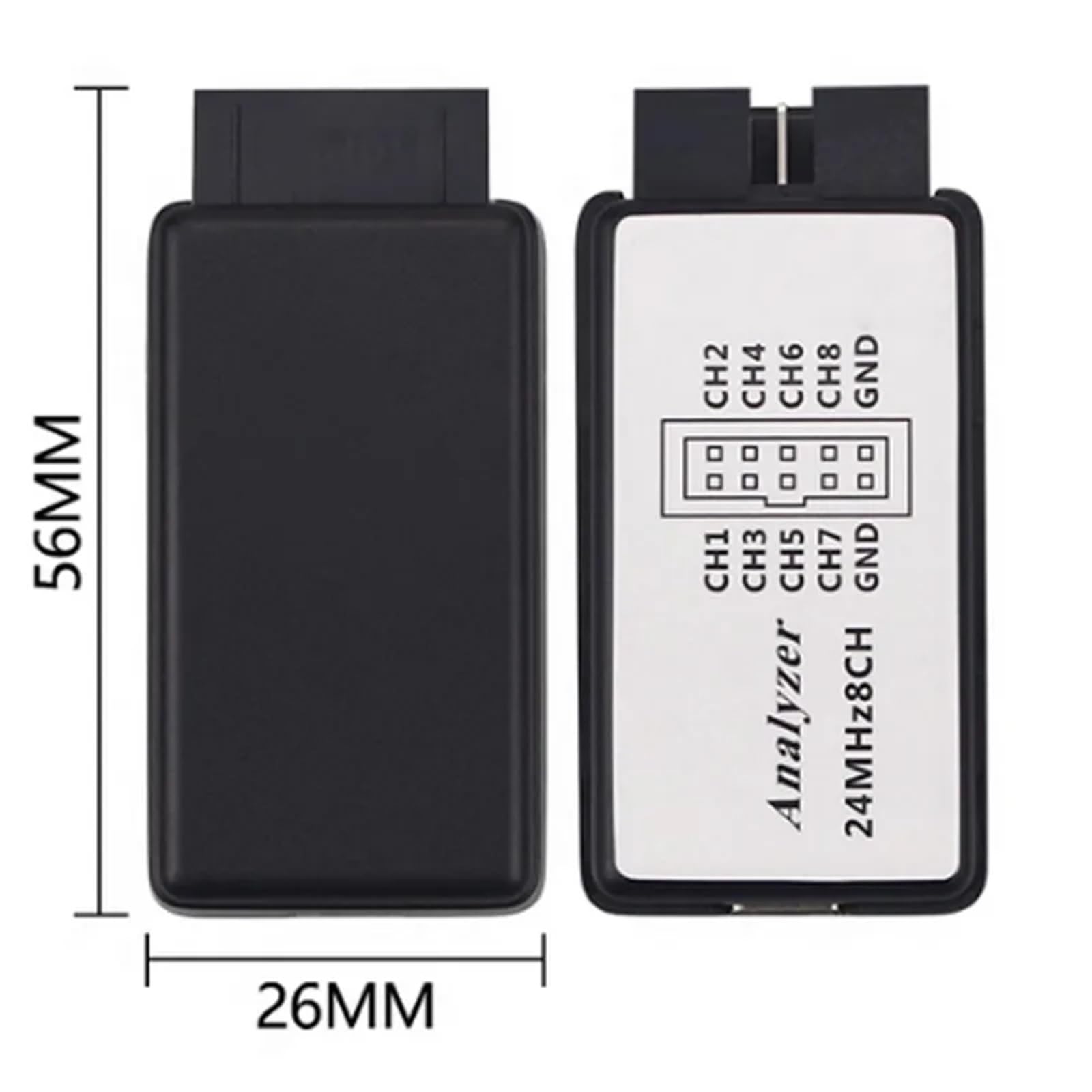 Analizador lógico de bolsillo de 24 MHz, mini dispositivo USB, con 8 canales de memoria.