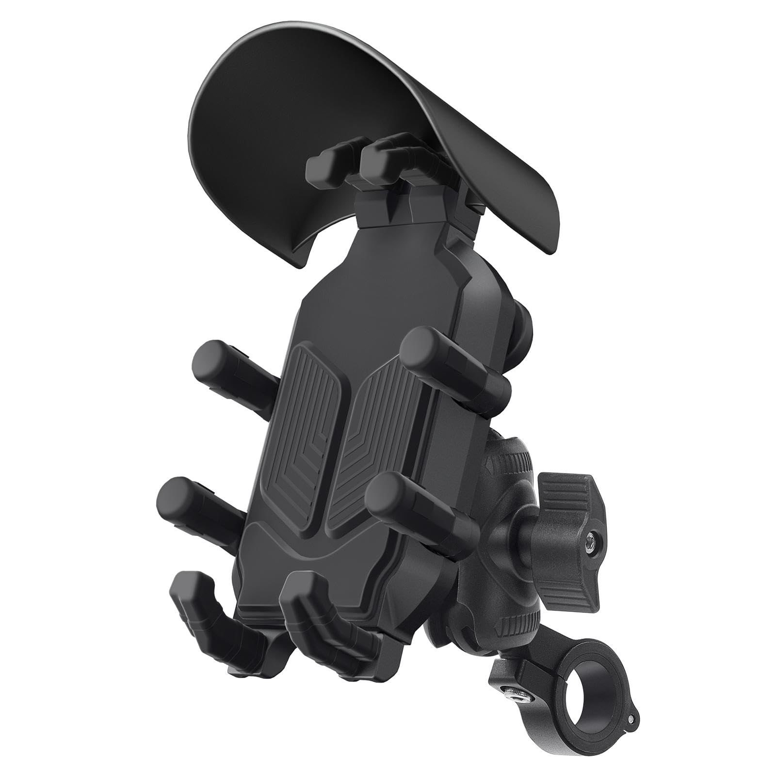 MagiDeal Motorcycle Phone Mount Motorcycle Phone Holder Universal Shockproof Motorbike Phone Mount for 21-28mm Handlebar Diameter