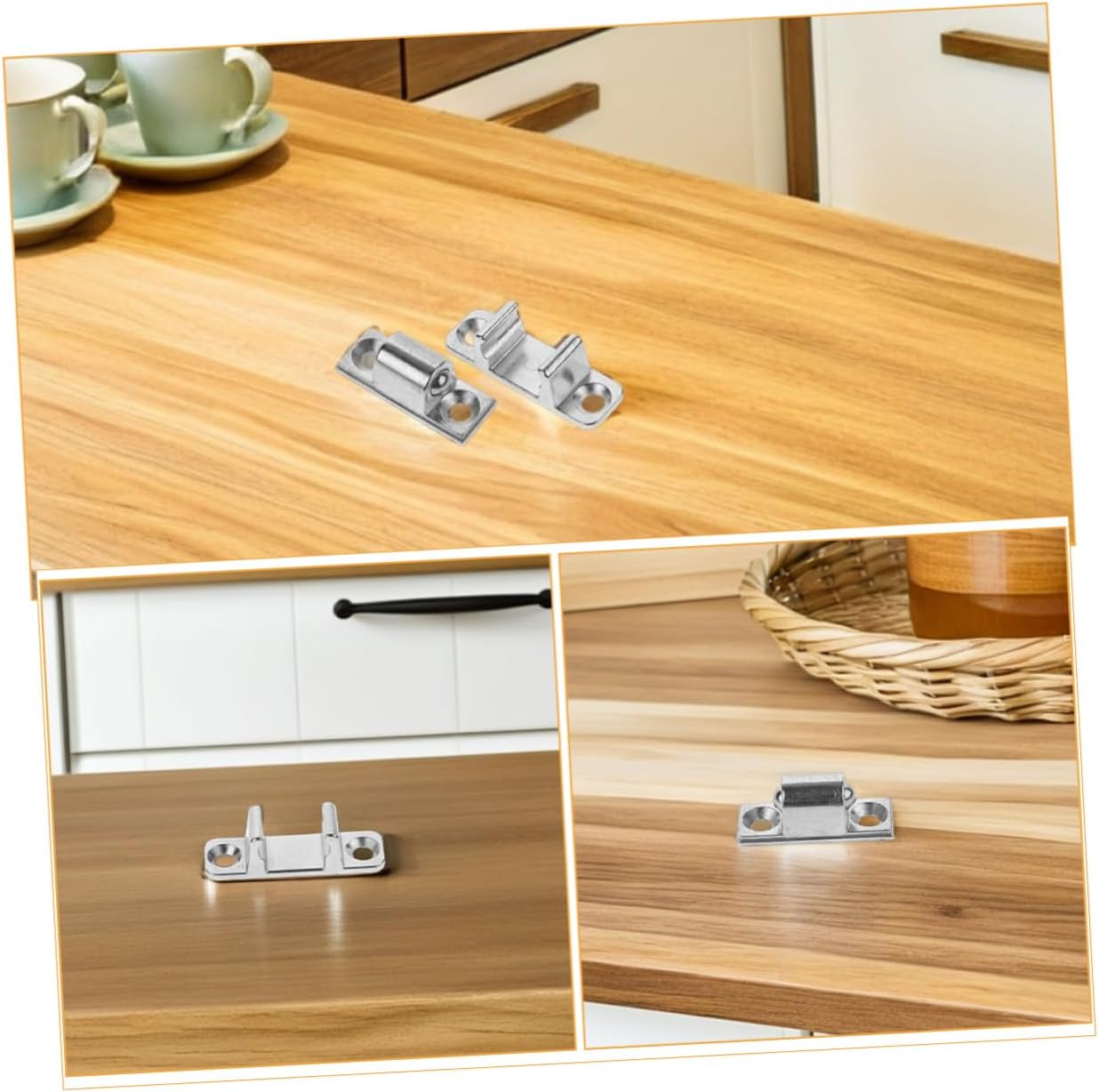 4 Sets Range Hood Glass Panel Fasteners Metal Mounting Hardware Latches Clips Replacement Parts for Kitchen Hood Door Installation