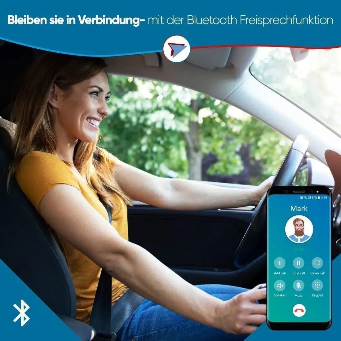 Elebest 70 (Auto & Wohnmobil Navi) 7 Zoll mit Bluetooth – 52 Länder Europa Karten lebenslang, Fahrspurassistent, POIs & Sprachführung