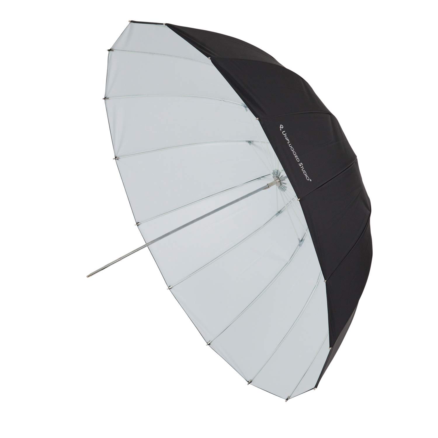 UNPLUGGED STUDIO 41inch Deep Parabolic White Umbrella 16 Fiberglass Rib Includes Carrying Bag