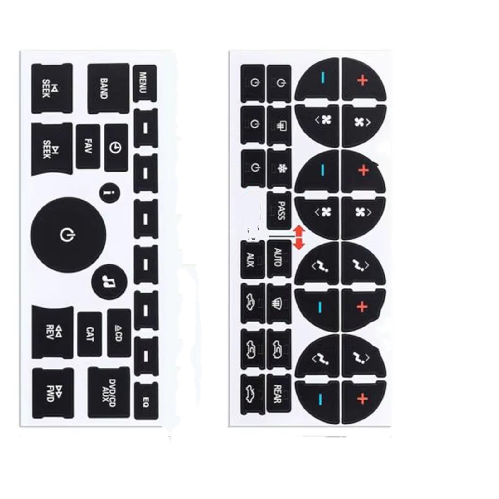 Modification Interior Compatible with Chevrolet for Tahoe LT LTZ 2006 2007 2008 2009 2010 2011 2012 2013 2014 2015 Car AC Dash Accessories Button Repair Kit Sticker Dash Board Decal