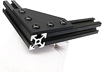 Vista 7 de 10 Conjuntos de Conector de Esquina de Extrusión de Aluminio 2020 Serie 20 Placa de Unión de Ranura en T y V Hardware Conector en L con Tuercas en T