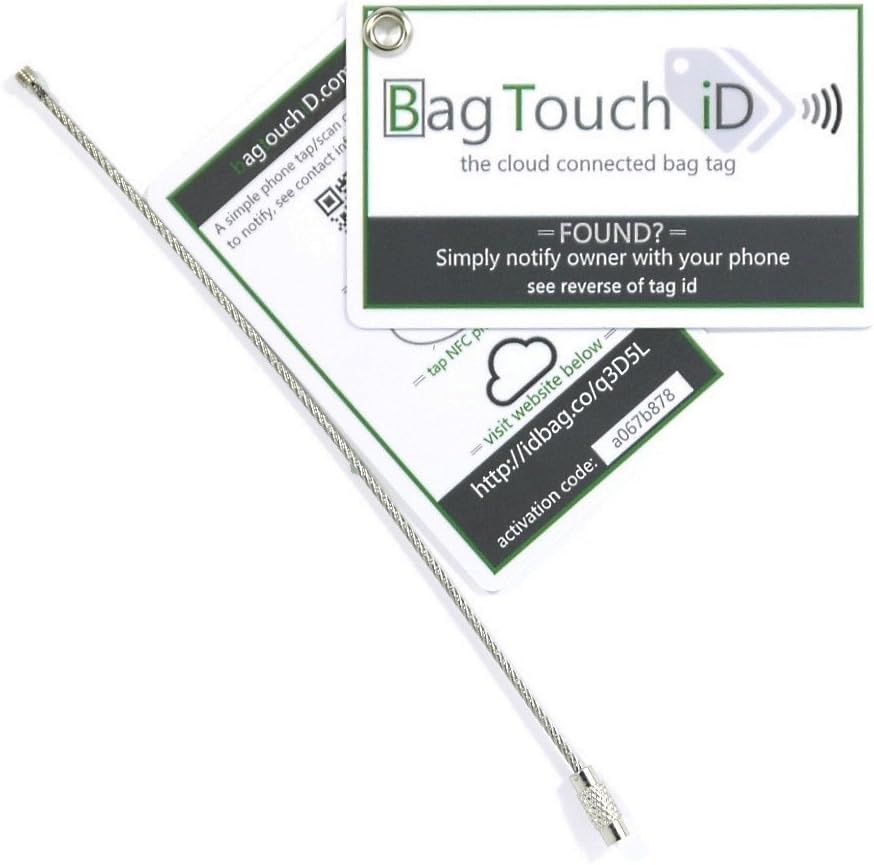 BagTouchID-Dual, Smart bag and luggage tags, QR Code, GPS Location