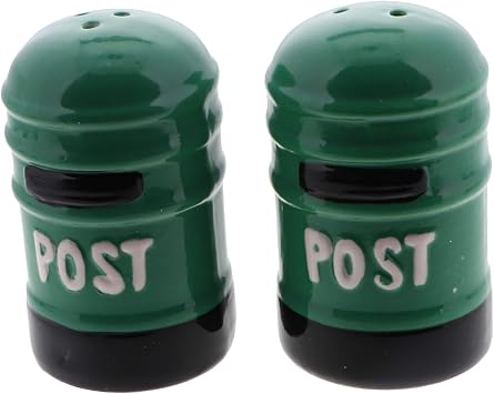 Ceramic Novelty Salt and Pepper Shaker Set - Mail Post