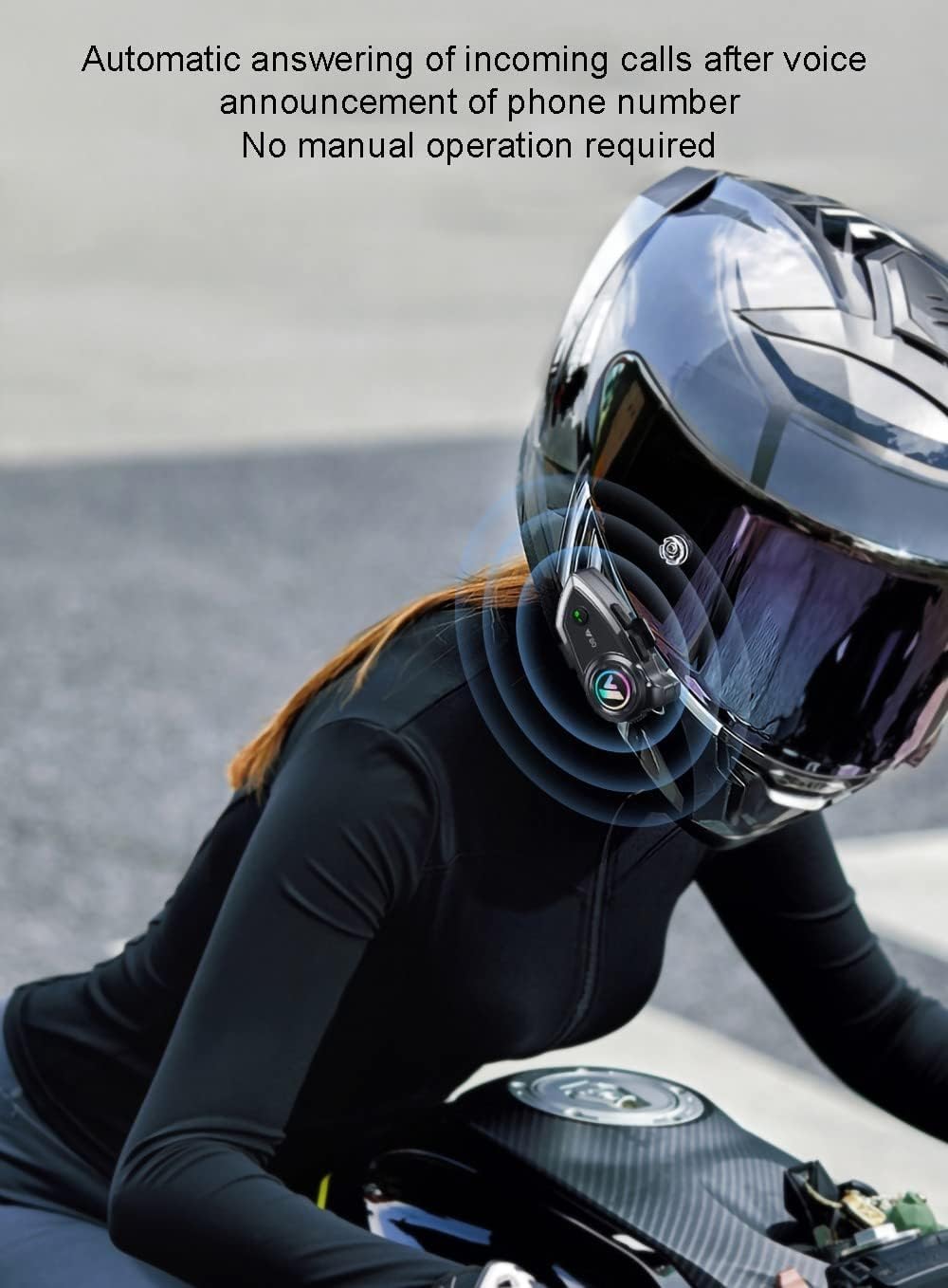 Kaski Motocyklowe Bluetooth, Kask Szczękowy Kask Motocyklowy Pełnotwarzowy Z Podwójnym Daszkiem, Mężczyźni Kobiety Zintegrowany Kask Z Redukcją Szumów Z Automatyczną Odpowiedzią