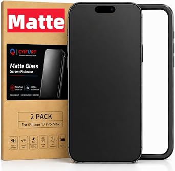 Matte Glass Screen Protector for iPhone 17 Pro Max 6.9inch 2Pack