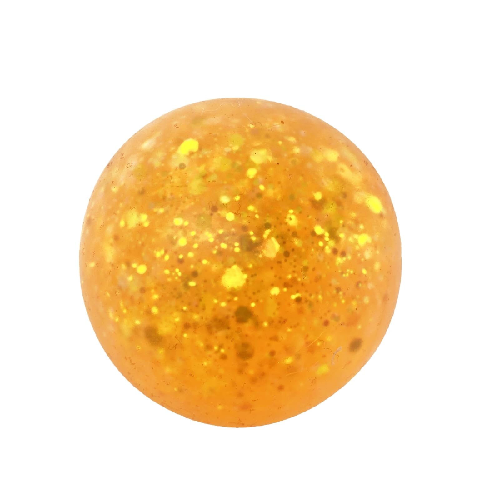 Glitter Stress Squishy Balls,Maltose Filled Squeeze Toys for Sensory Play，Sensory Fidget Toys for Adults (Orange, 4.5cm)