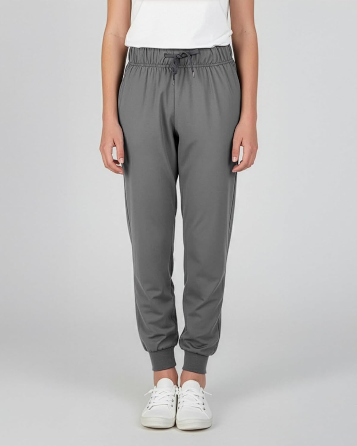 Real Essentials 3 Pack: Girls' Lounge Joggers Soft Athletic Performance Casual Sweatpants (Ages 7-16) - Image 2