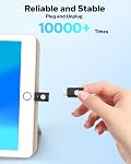MoKo Lightning Female to USB C Male Adapter 4 Pack, Lightning USB C Adaptor for iPhone 15/16 Pro/16 Pro Max/Plus, Galaxy S24, iPhone to USB C Adapter for Fast Charging, NOT for Headphone, Black 35W