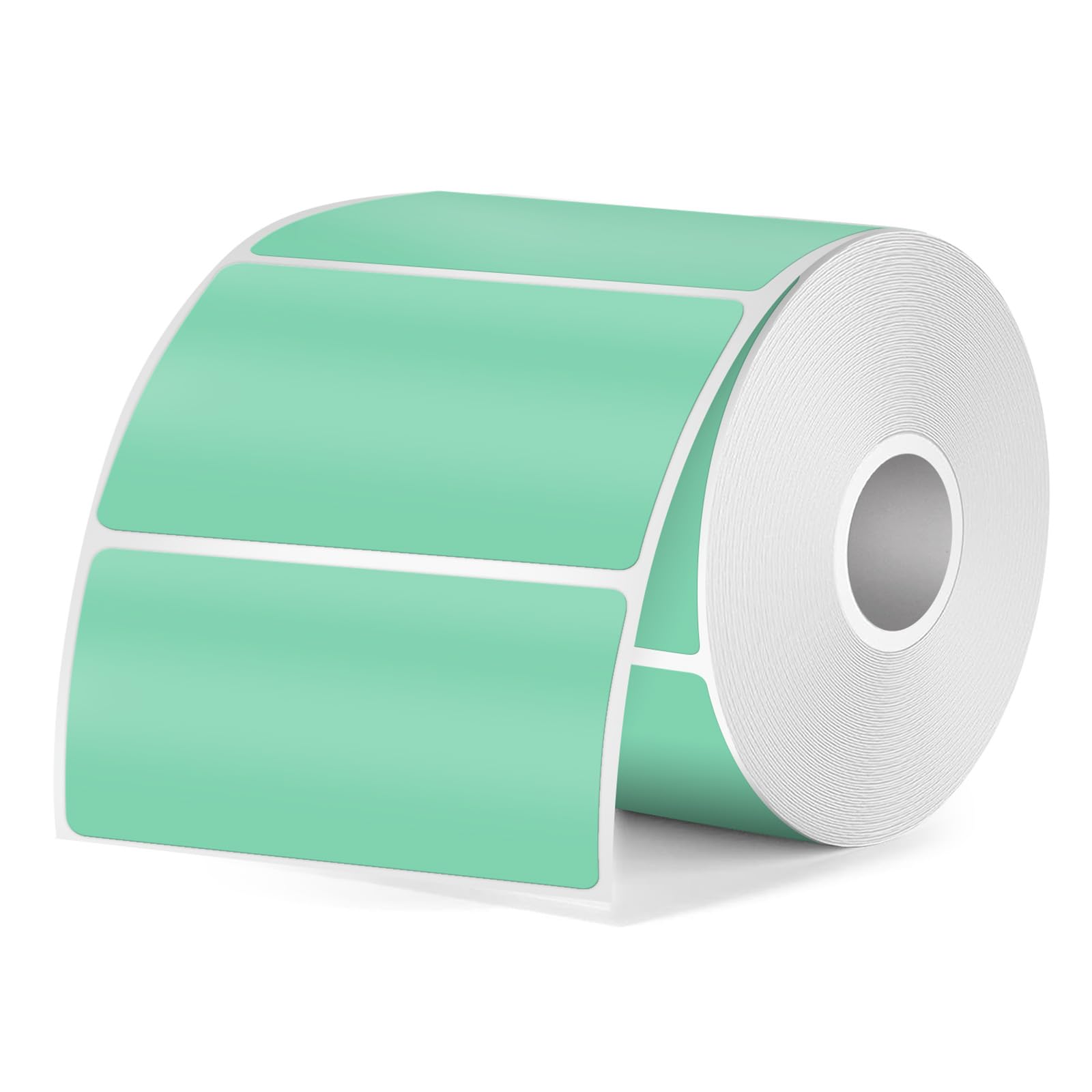 FINDAT Thermal Labels 2×1 Inch Vinyl Green Rectangle Stickers for M110 M120 M220 M221 Self-Adhesive Waterproof Portable Direct Printer Label for