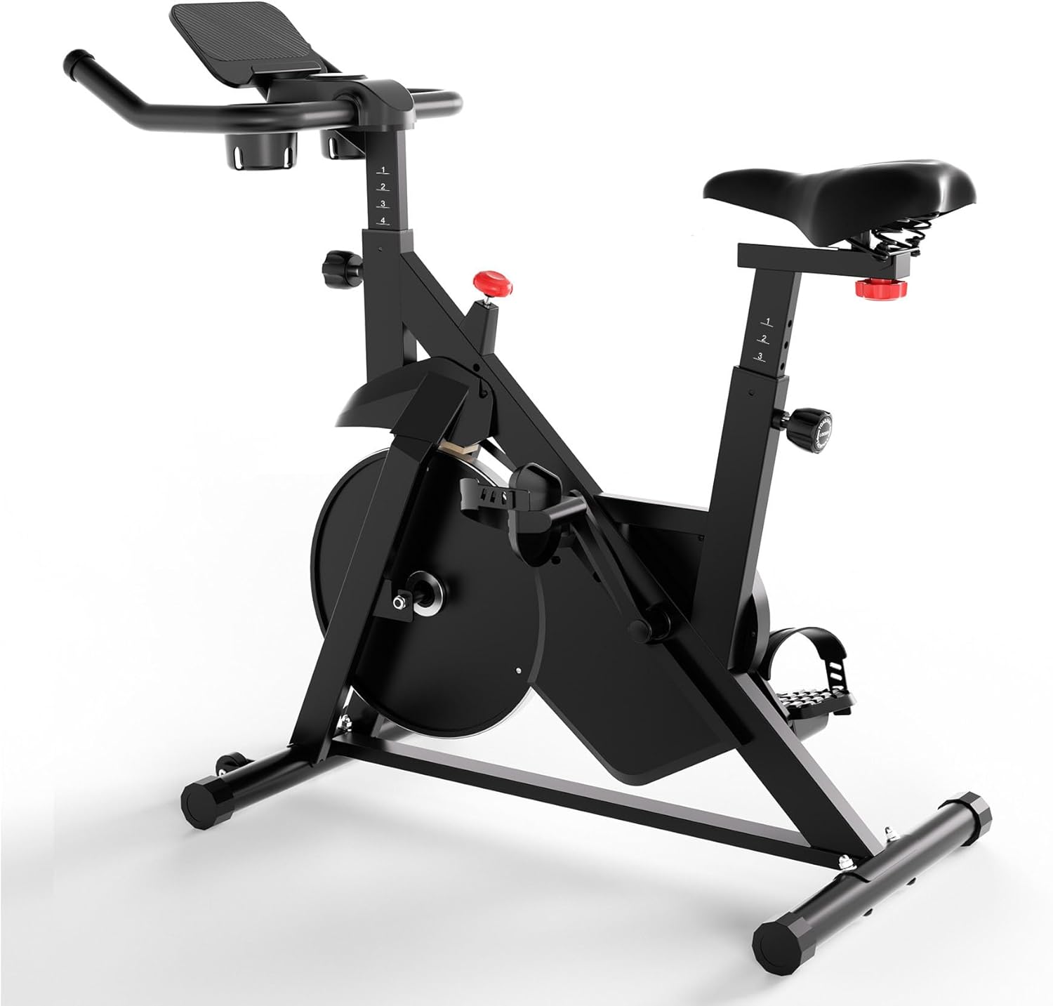 Superun Exercise Bike Stationary Bikes for Home, 32-Level Smooth Magnetic Resistance Indoor Bike, 300LBS Weight Capacity Quiet Workout Spin Bike with Cup Holder, Pad Mount & LCD Monitor