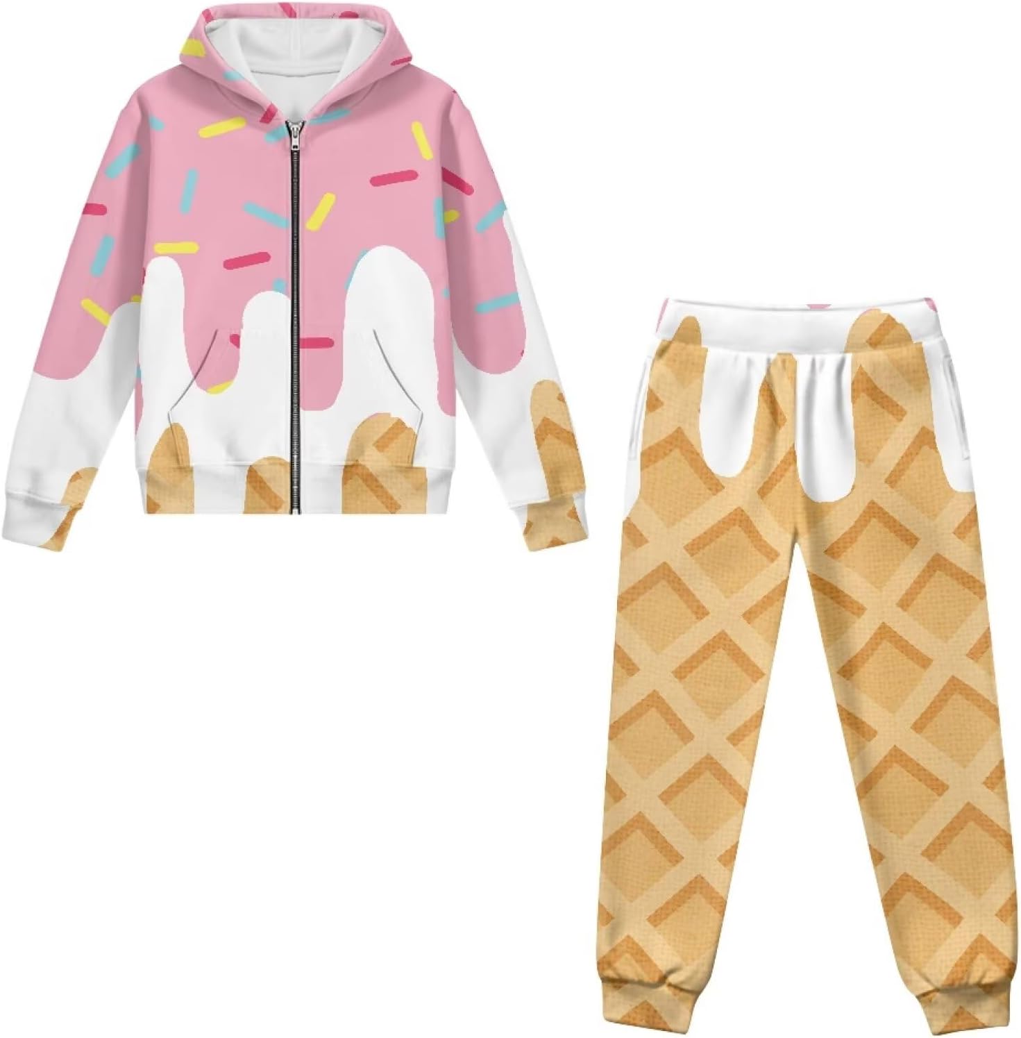 Girls 2 Piece Outfits Sweatsuits Zip Up Hoodie Sweatshirt and Pants Athletic Tracksuit Jogger Set Age 6-15T