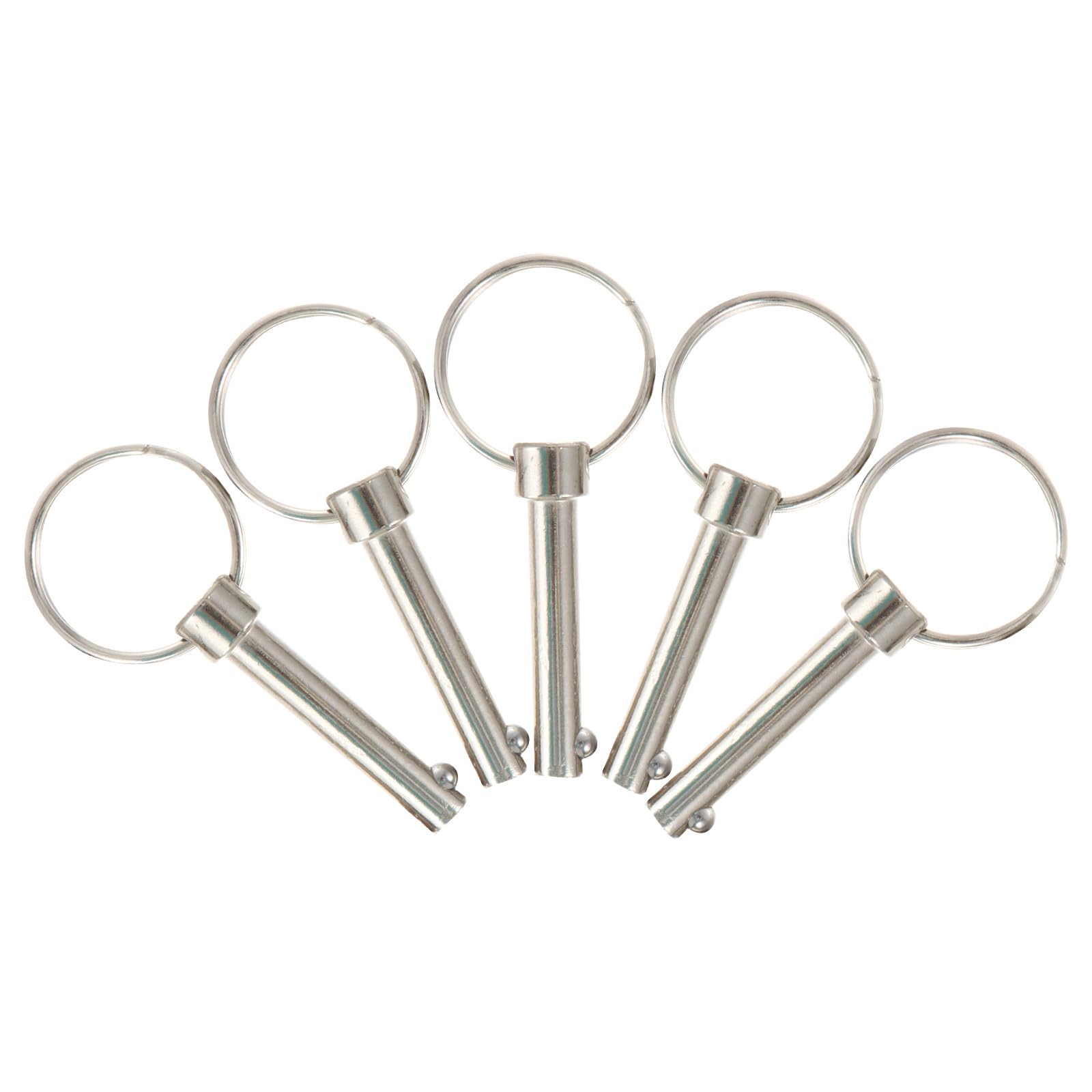 Veemoon Goupille de Sûreté à Bille en Acier au Carbone 6x45 Mm Lot de 5, Goupille de Verrouillage Rapide pour Équipements Nautiques et Toits de Bimini, Accessoire Bateau Robuste et Précis