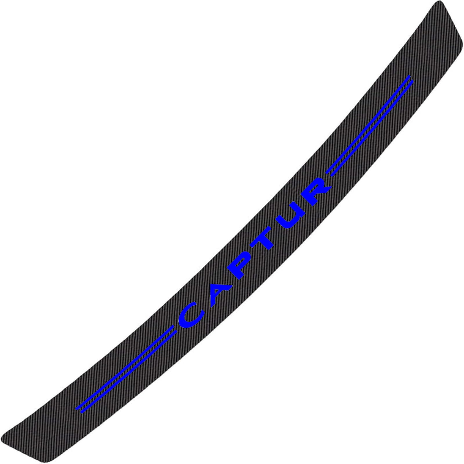 Klhywen Blue Car Rear Bumper Protectors For Ren-Ault Captur, 90Cm Tailgate Trim Strip Trunk Door Sill Edge Guard Carbon Fiber Anti-Scratch Sticker Styling Accessories,