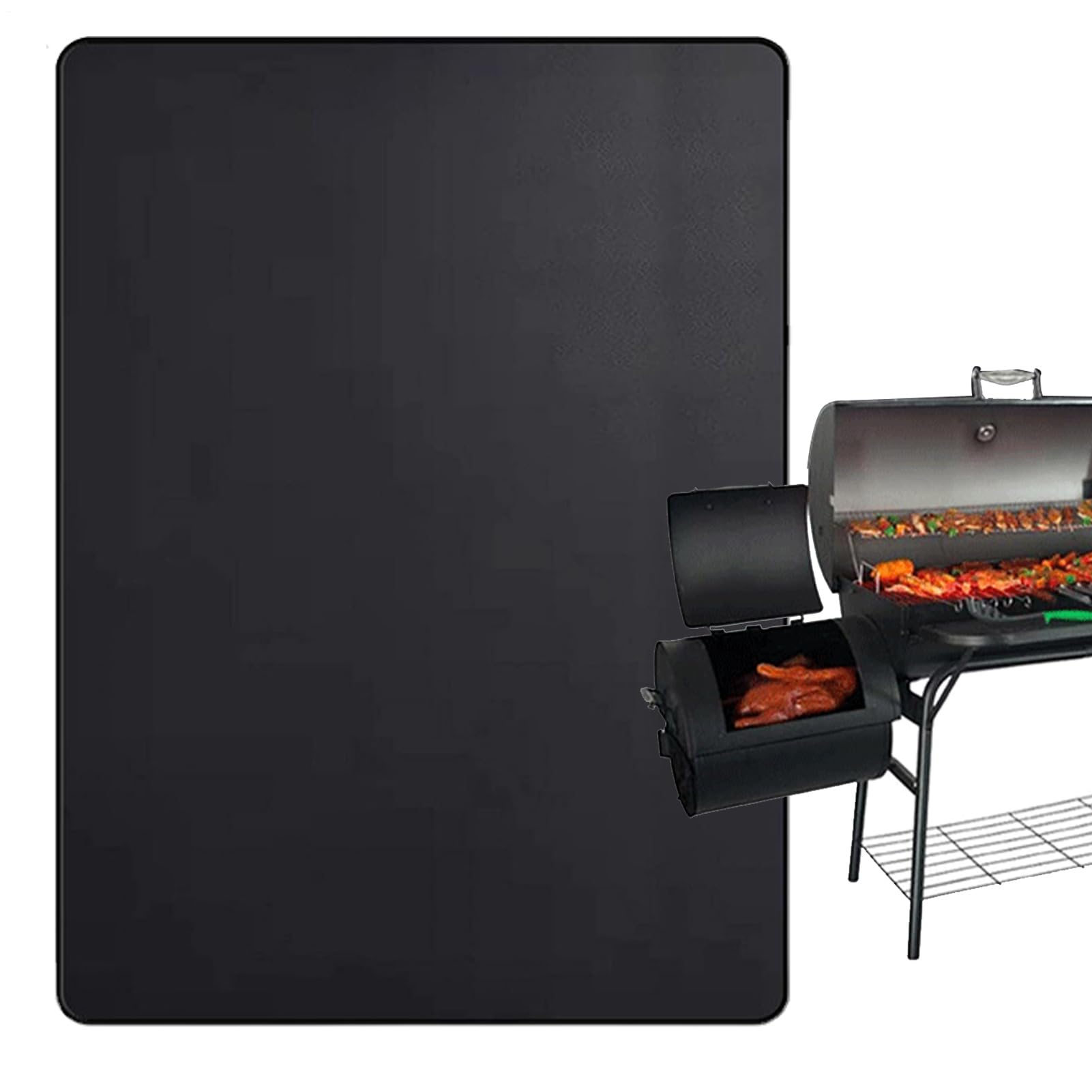 Hearth Tapis de cheminée ignifuge, 90 x 150 cm, support ignifuge, pour barbecue au charbon de bois, protection du sol, protège le sol des étincelles et des braises
