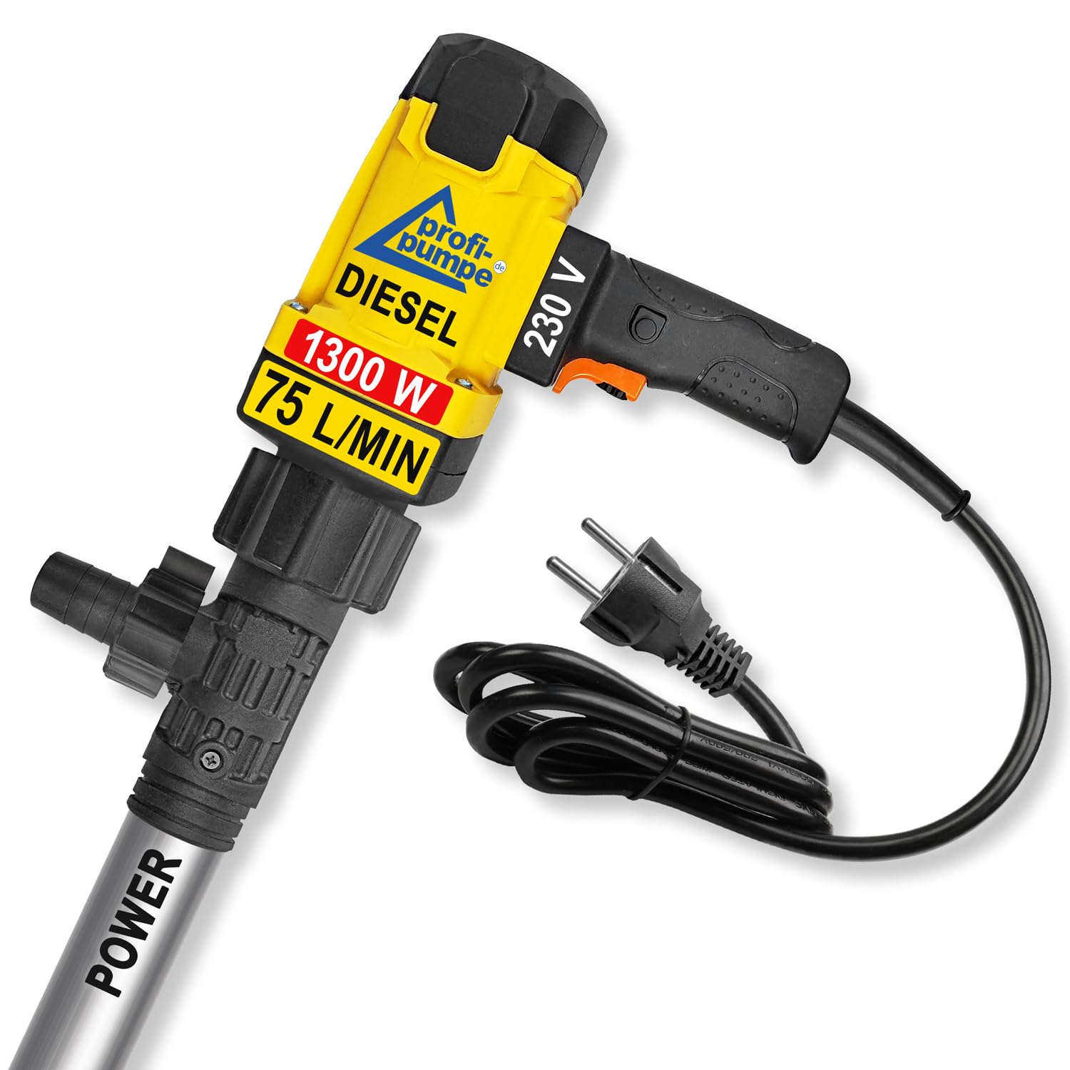 AMUR Diesel HEIZÖL ELEKTRISCHE Kraftstoff UMFÜLL FASSPUMPE Set 75 l/min 230 Volt