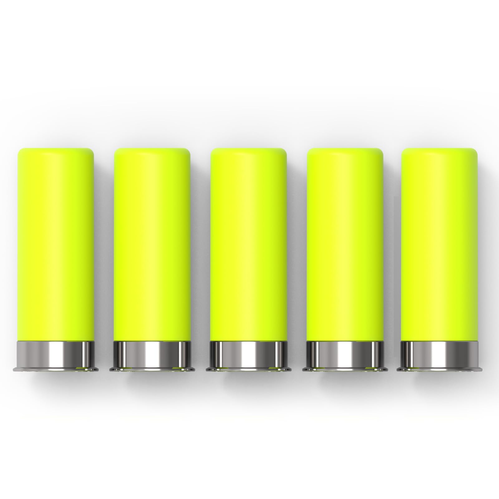 FIREGOWIN Pro 12GA Dummy Rounds – Training Snap Caps, Reusable Dry Fire Training Round with Rubber Primers -Green Type 5 Pack