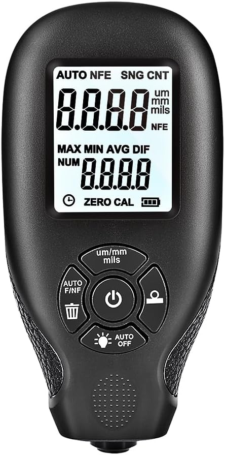 VICASKY Powder Coat Paint Tools Coating Thickness Gauge Meter Automatic Thickness Paint Meter Car Painting Depth Gauge Paint Thickness Meter Coating Depth Gauge Tester Professional