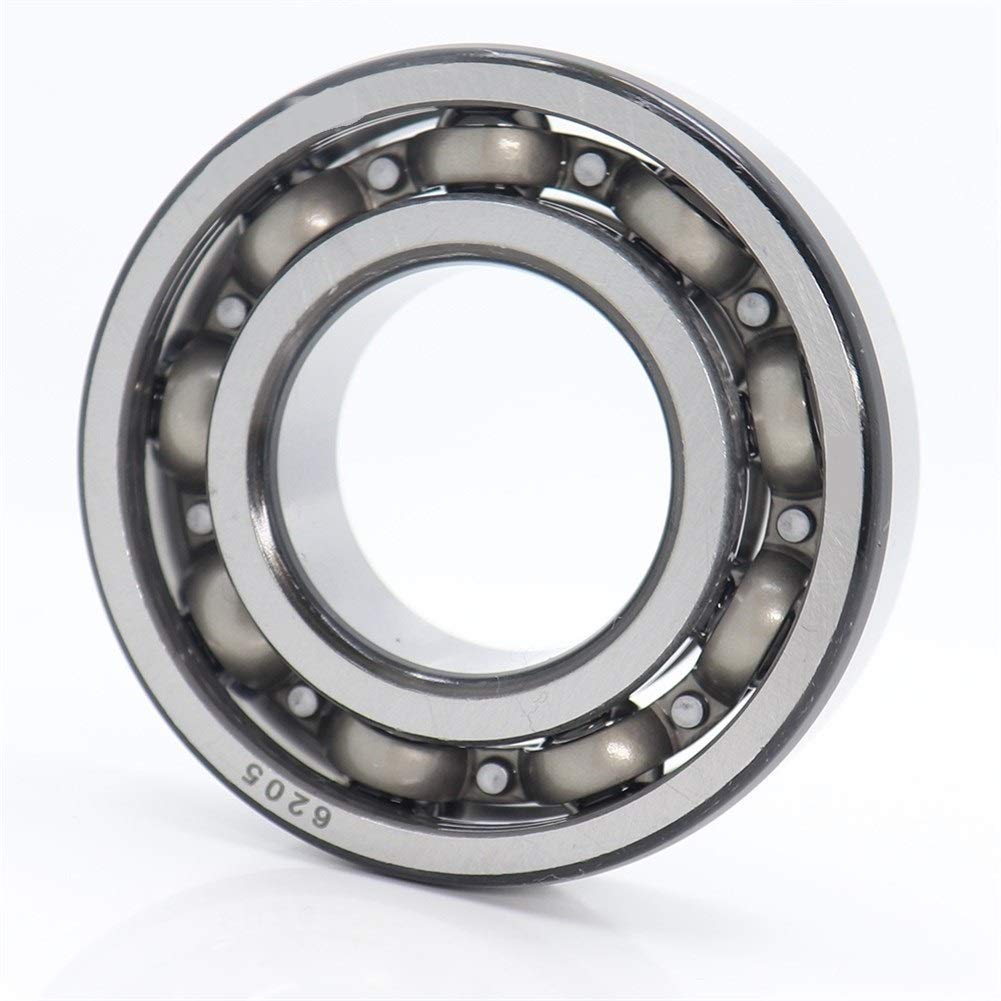 6205 Teniendo ABEC-5 P5 1PC for Motocicletas Motor Cigüeñal 6205 Abierto rodamientos de Bolas Chaflán Negro nitruro de retención 25 * 52 * 15mm YIJIAN