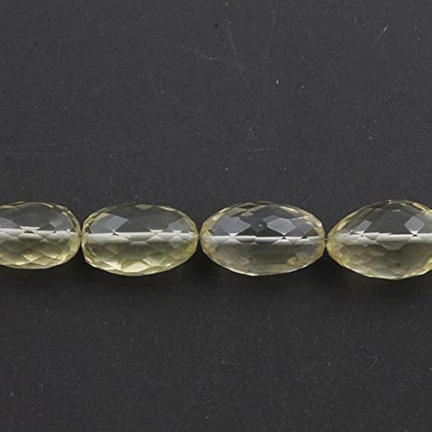 Quartz citron facetté ovale LKBEADS pour la création de bijoux DIY