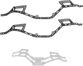 RC Frame Chassis Kit for 1/10 RC Rock Crawle, Gen2 Carbon Fiber LCG Chassis Rails Kit, 72g Lightweight Thickened Cheater Rigs Frame Rails for 1/10 RC Rock Crawler Axial SCX10 (Gen2 Rails)