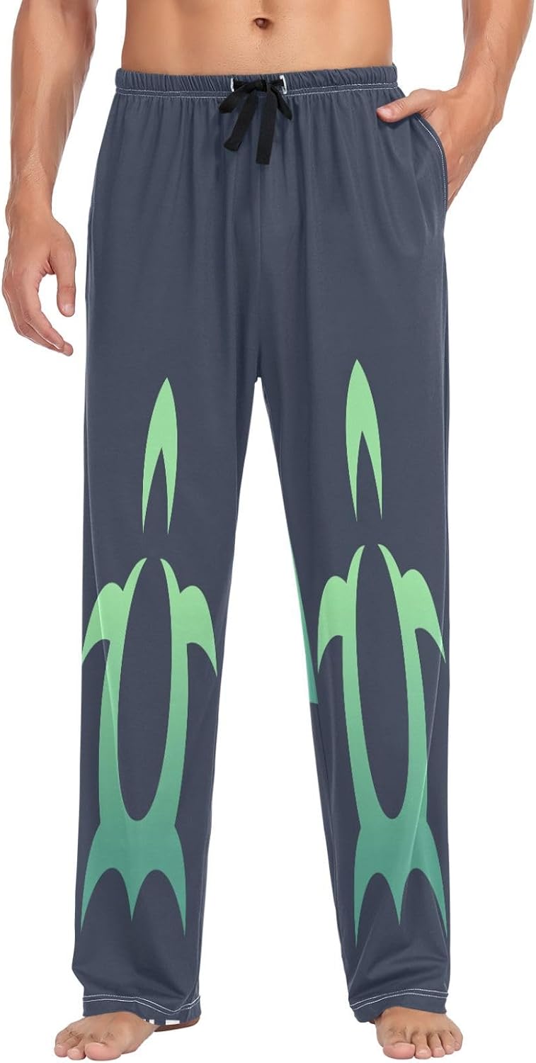 visesunny Stylish Men's 100% Cotton Pajama Pants Lounge Sleepwear Pj Lightweight Bottoms Soft Funny Loungewear Pants S-XXL