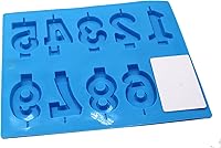 Vista 8 de X-Haibei Molde de silicona de caramelo de velas de números para decoración de helado de pastel de cumpleaños