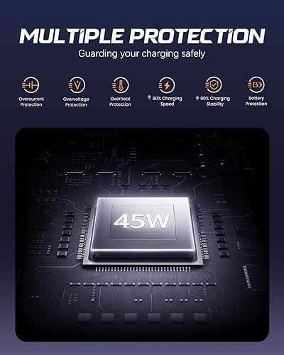 Miniatura 6 de 2026 Nuevo cargador súper rápido de 45 W USB tipo C, cargador de teléfono Android, carga rápida, compatible con Samsung Galaxy S25/S25