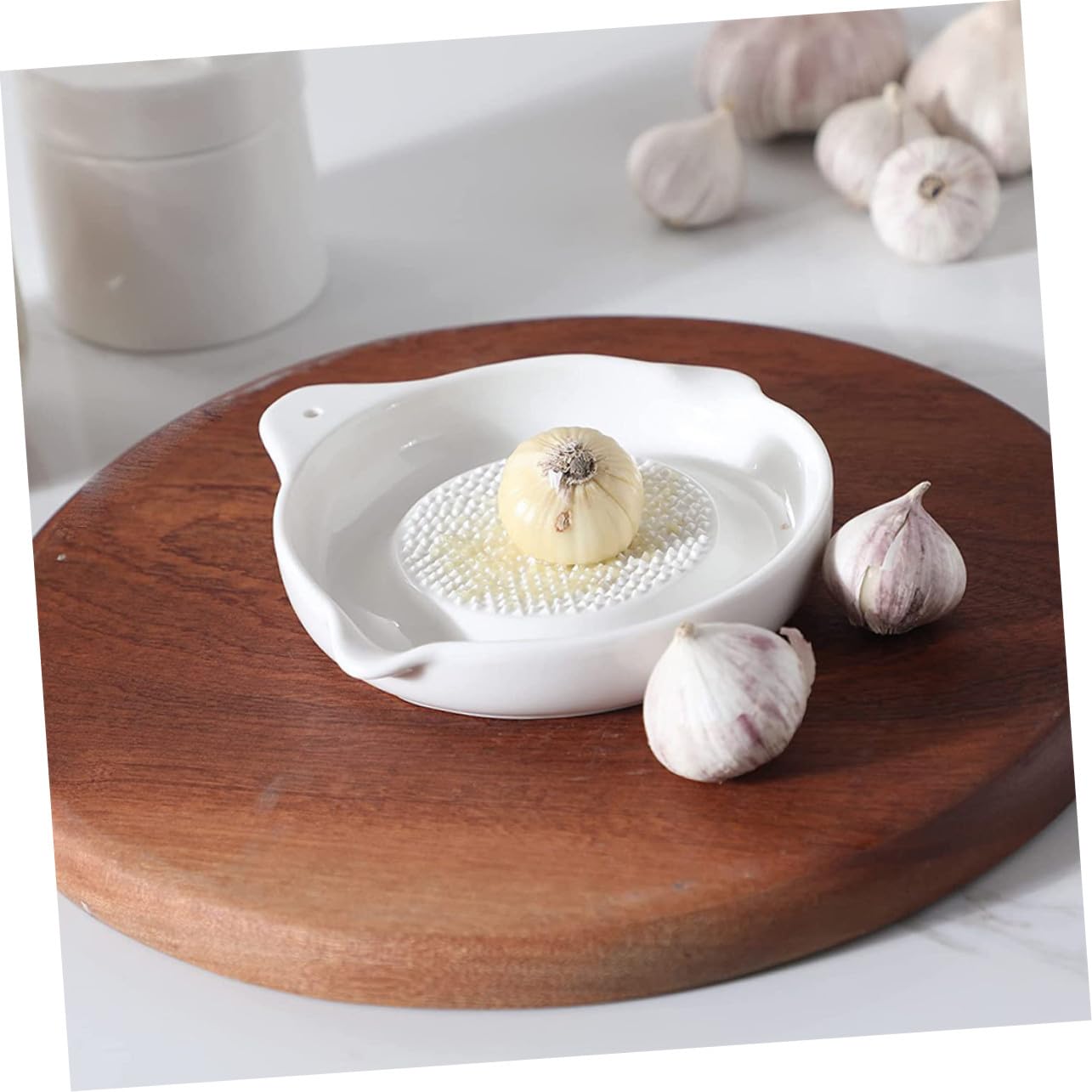 iplusmile 2pezzi Grattugia Per Aglio e Radice Tritatutto in Ceramica Resistente All Usura Multifunzione Per Uso Domestico Macina Verdure e Spezie in Piccoli